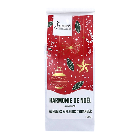 Sachet thé de Noël en vrac - Thé noir agrumes et fleur d'oranger - Les Jardins de l'Hermitage
