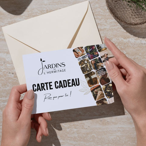 Carte cadeau Les Jardins de l'Hermitage pour amateurs de thés et infusions