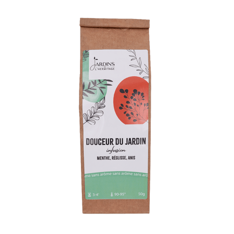 Douceur du jardin : tisane menthe, réglisse, anis - Les Jardins de l'Hermitage