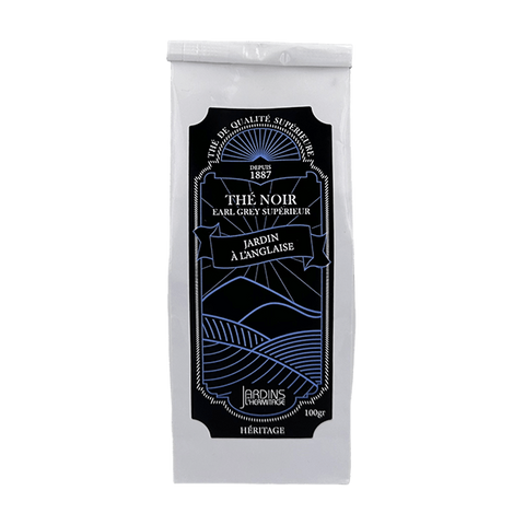 Thé noir aromatisé, Earl grey à la bergamote : Jardin à l'Anglaise - Les Jardins de l'Hermitage