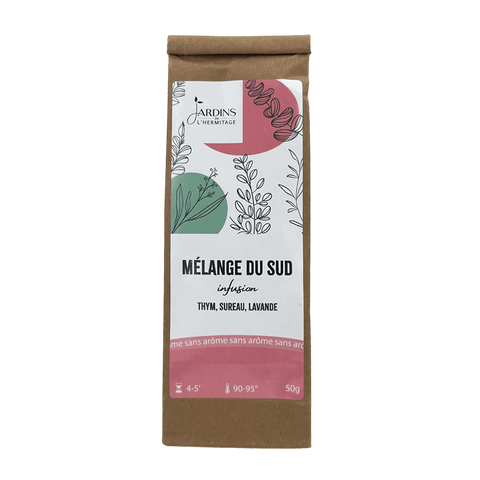 Tisane de plantes - Mélange du sud : Tisane thym, sureau et lavande - Tisanes Les Jardins de l'Hermitage