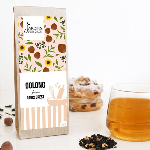 Thé oolong façon Paris Brest - Thé bleu - Thé gourmand - Les Jardins de l'Hermitage