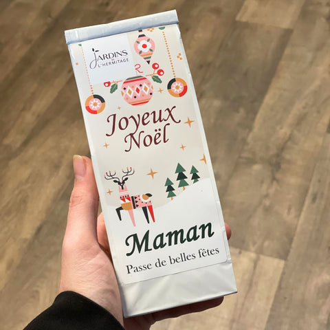 Sachet de thé de Noël personnalisé - Les Jardins de l'Hermitage