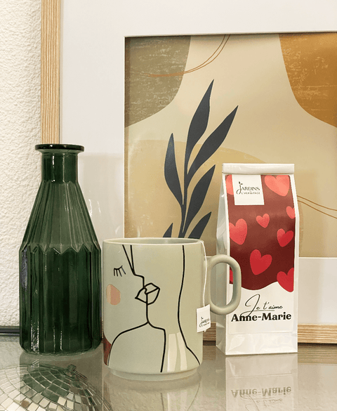 Sachet de thé personnalisé spécial Saint - Valentin - Les Jardins de l'Hermitage