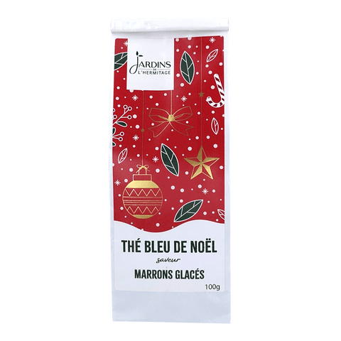 Sachet de thé en vrac 100 g - Thé (bleu) oolong de Noël saveur marrons glacés - Thés de Noël Les Jardins de l'Hermitage