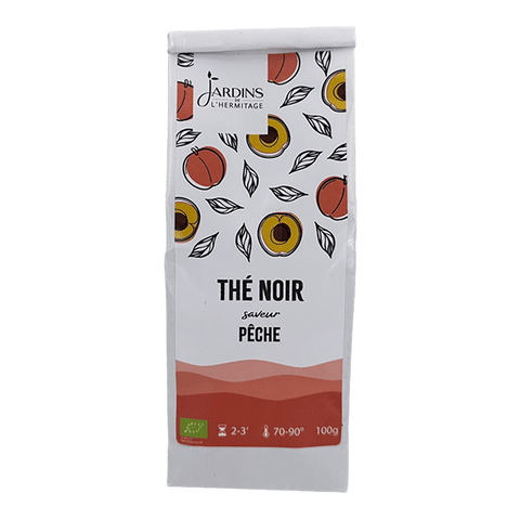 Thé bio : Thé noir Pêche Bio - Les Jardins de l'Hermitage