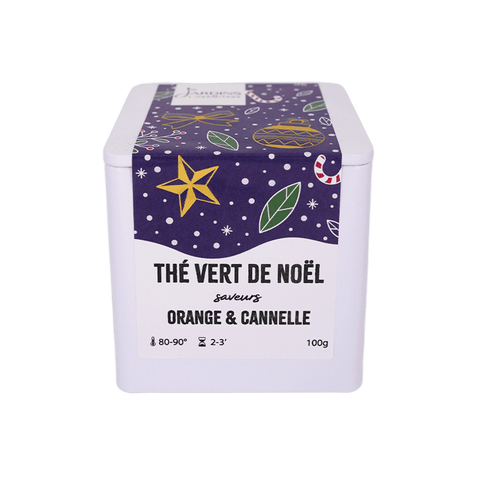 Boites de thé vert de Noël en vrac : orange et cannelle -  Les Jardins de l'Hermitage