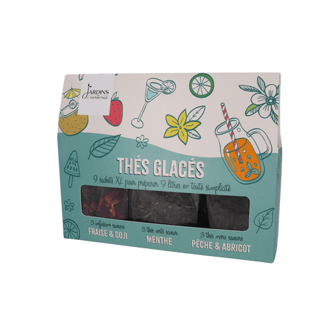 Trio découverte thés glacés : fraise, menthe et pêche - Les Jardins de l'Hermitage